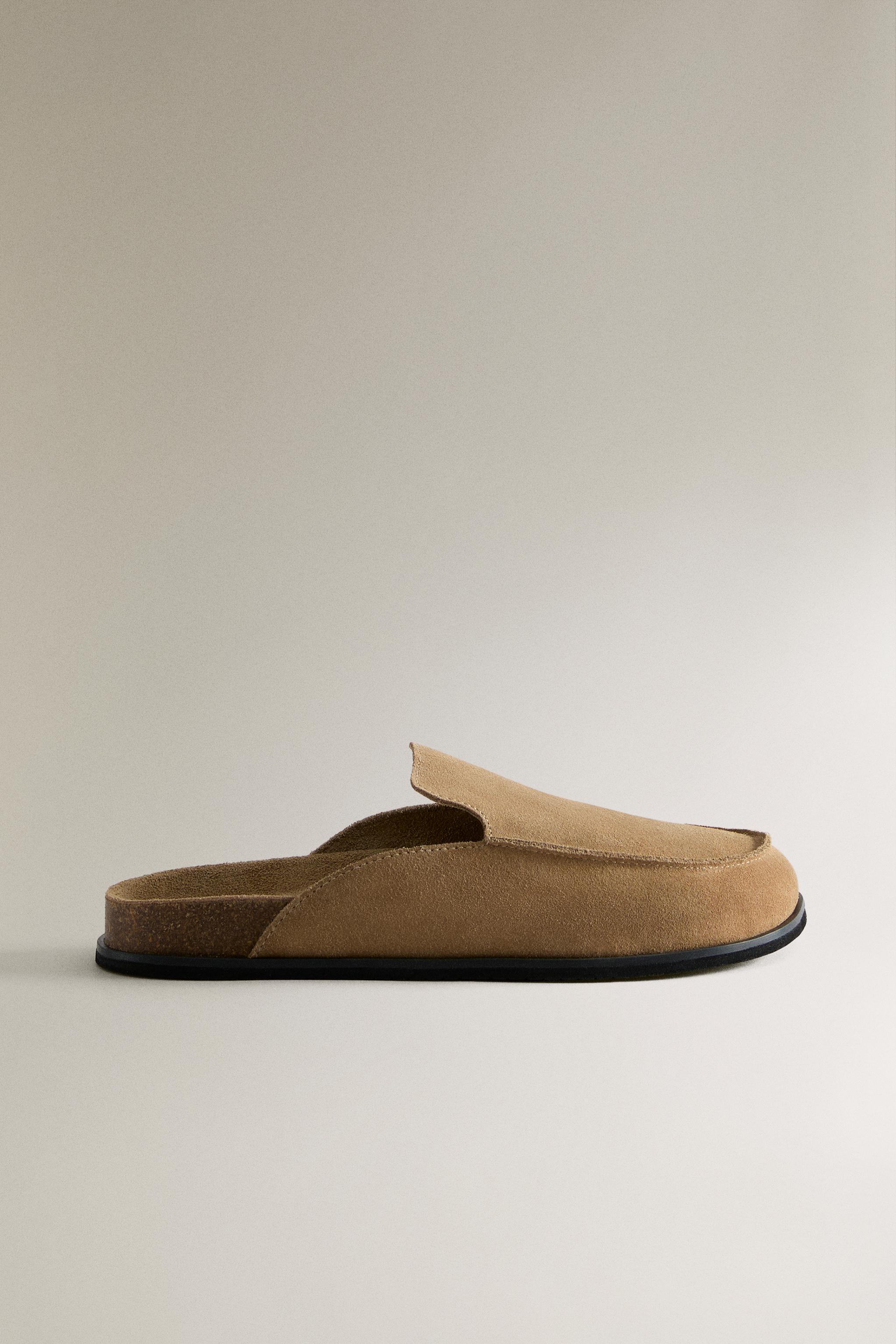 LEATHER MULE CLOG SLIPPERS